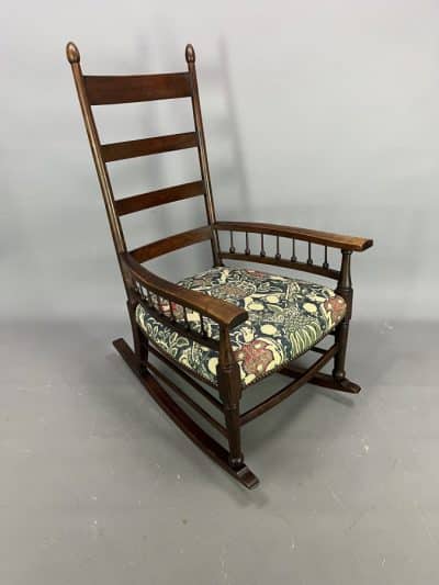 William Birch Arts & Crafts Rocking Chair c1900 cotswold school Antique Chairs 3