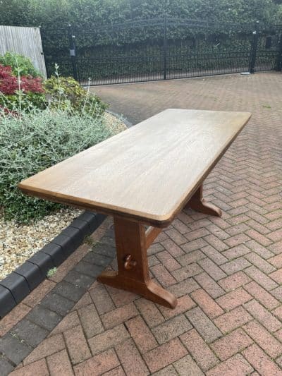 Cotswold School Oak Refectory Dining Table cotswold school Antique Furniture 3