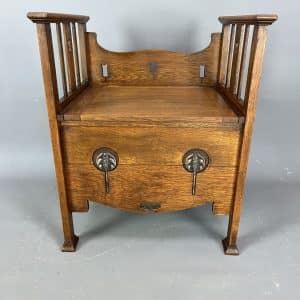 Arts & Crafts Window Seat Settle c1910 Bedroom Chair Antique Chairs