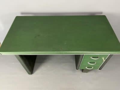 Mid Century Industrial Steel Tanker Desk - Image 5