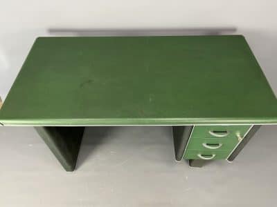 Mid Century Industrial Steel Tanker Desk desk Antique Desks 7