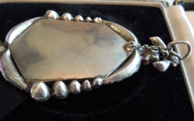 Georgian Silver, Enamel and Black Dot Crystal Pendant Antique Jewellery 6