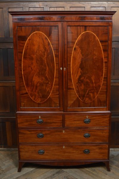 Regency Mahogany Linen Press SAI3085 Antique Cupboards 16