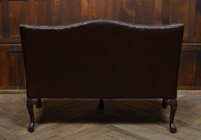 Brown Leather Chesterfield Settee SAI3086 - Image 6