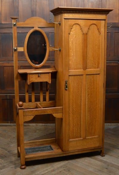 Edwardian Scottish Oak Hall Stand/robe SAI3090 Antique Cupboards 3