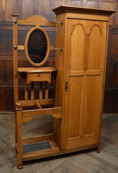 Edwardian Scottish Oak Hall Stand/robe SAI3090 Antique Cupboards 5