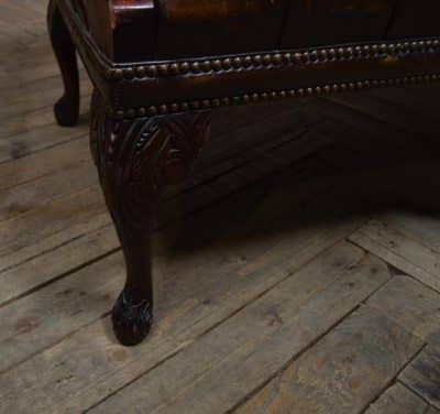 Brown Leather Chesterfield Settee SAI3086 - Image 4