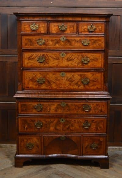 18th Century Walnut Chest On Chest SAI3087 Antique Draws 3