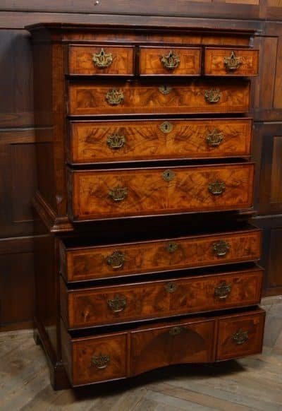 18th Century Walnut Chest On Chest SAI3087 Antique Draws 15