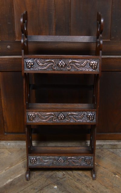 Arts & Crafts Oak Bookcase / Shelves SAI3094 Antique Bookcases 9