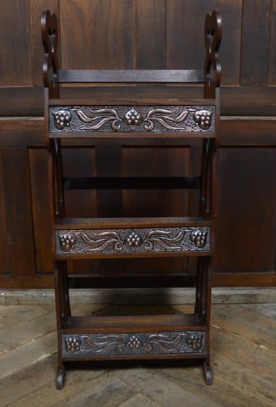 Arts & Crafts Oak Bookcase / Shelves SAI3094 Antique Bookcases 4