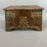 Arts & Crafts Copper Log Box Coal Bin Antique Boxes