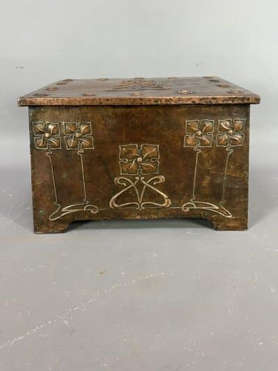 Arts & Crafts Copper Log Box