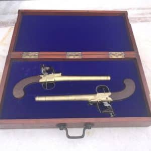Flintlock pistols Boxed Antique Guns