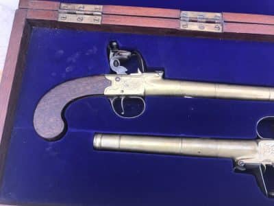 Flintlock pistols Boxed Antique Guns 5