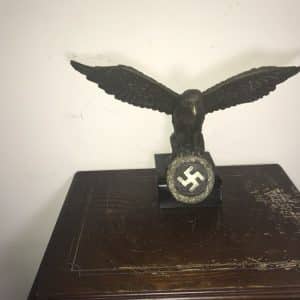 German Bronze Eagle 2ww on marble base Military & War Antiques