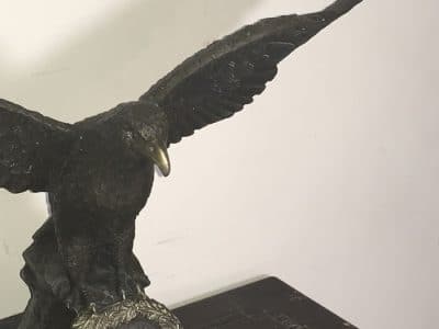 German Bronze Eagle 2ww on marble base Military & War Antiques 9