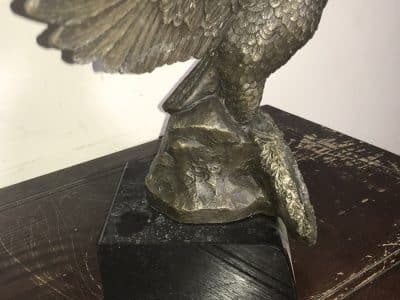 German Bronze Eagle 2ww on marble base Military & War Antiques 11