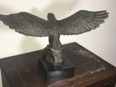 German Bronze Eagle 2ww on marble base Military & War Antiques 12