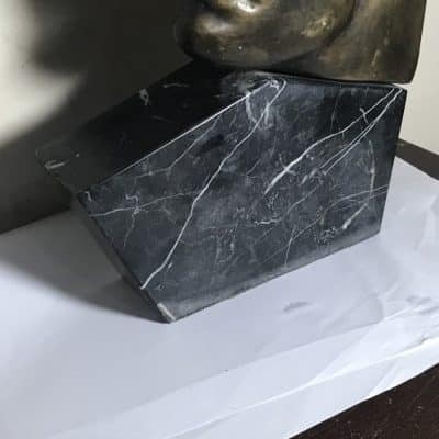 Mussolini Art Deco bronze and marble - Image 2