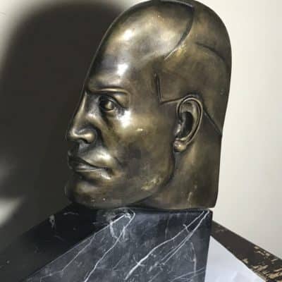 Mussolini Art Deco bronze and marble - Image 3