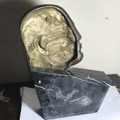 Mussolini Art Deco bronze and marble - Image 6