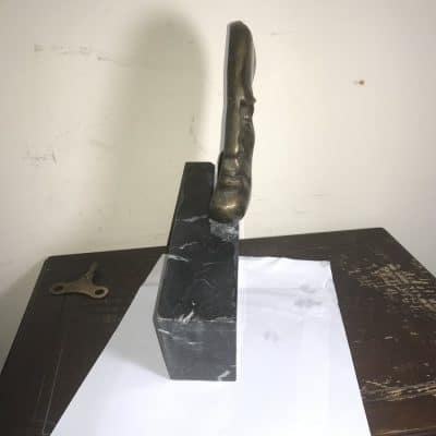 Mussolini Art Deco bronze and marble - Image 8