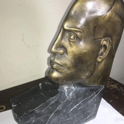 Mussolini Art Deco bronze and marble - Image 10