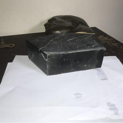 Mussolini Art Deco bronze and marble - Image 11