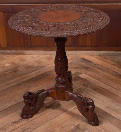 Burmese Carved Occasional Table SAI2079
