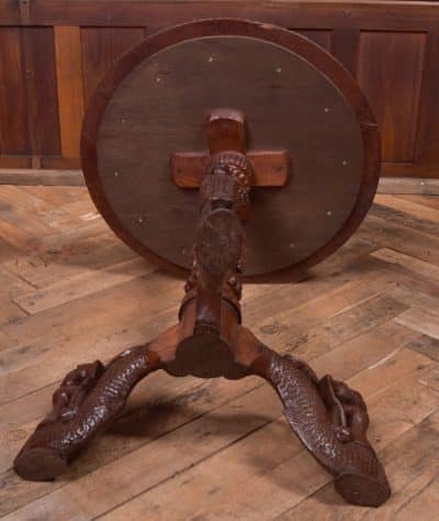 Burmese Carved Occasional Table SAI2079 - Image 2