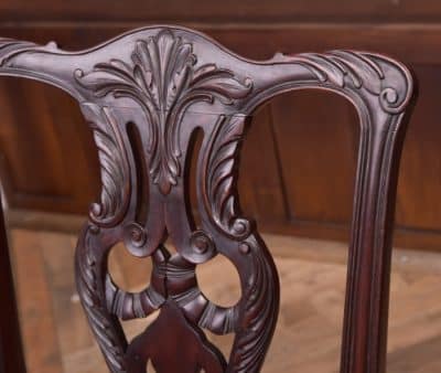 Set Of 8 Mahogany Chippendale Style Dining Chairs SAI1958 - Image 16