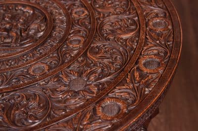 Carved Anglo Indian Elephant Side Table SAI1822 Antique Furniture 8