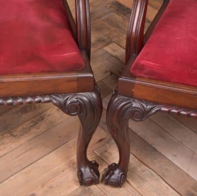 Set Of 8 Mahogany Chippendale Style Dining Chairs SAI1958 - Image 12