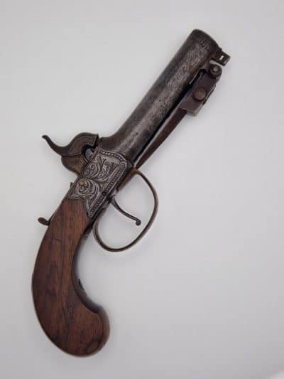 Mabson. Labron. & Mabson 52-bore percussion pistol with sprung bayonet Antique Antique Guns 5