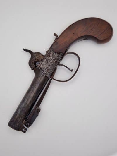 Mabson. Labron. & Mabson 52-bore percussion pistol with sprung bayonet Antique Antique Guns 6