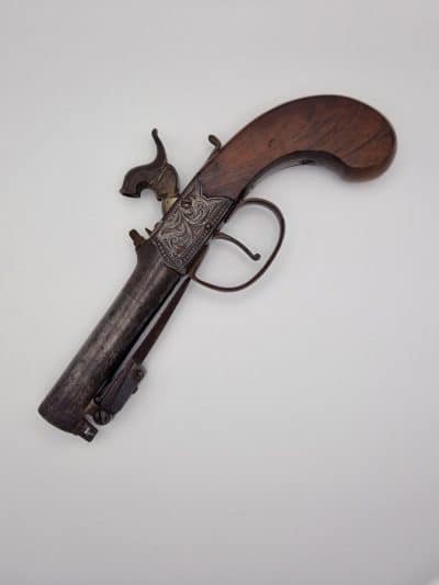 Mabson. Labron. & Mabson 52-bore percussion pistol with sprung bayonet Antique Antique Guns 7