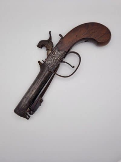 Mabson. Labron. & Mabson 52-bore percussion pistol with sprung bayonet Antique Antique Guns 8