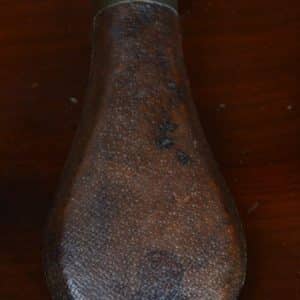 19th Century Leather Powder Flask SAI3137 Military & War Antiques
