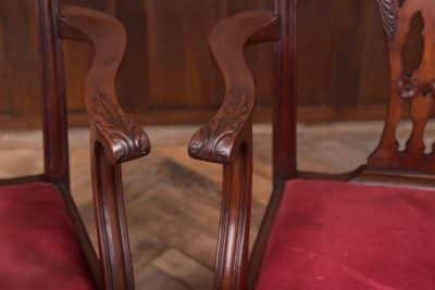 Set Of 8 Mahogany Chippendale Style Dining Chairs SAI1958 - Image 10