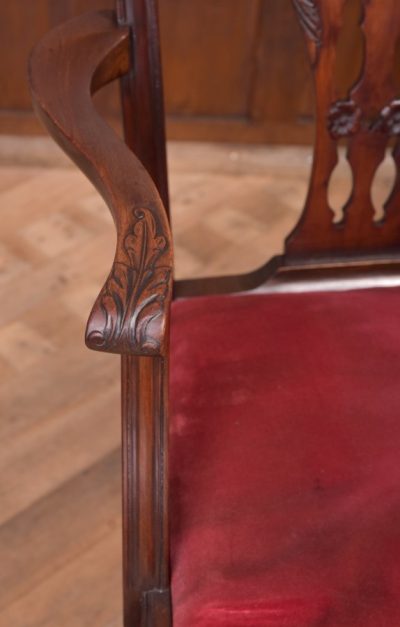 Set Of 8 Mahogany Chippendale Style Dining Chairs SAI1958 - Image 9