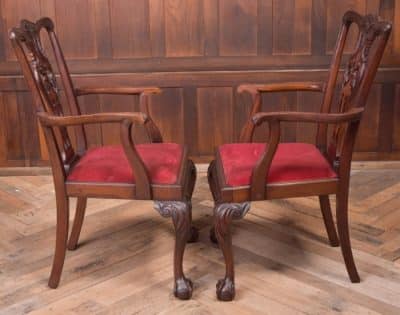 Set Of 8 Mahogany Chippendale Style Dining Chairs SAI1958 - Image 8