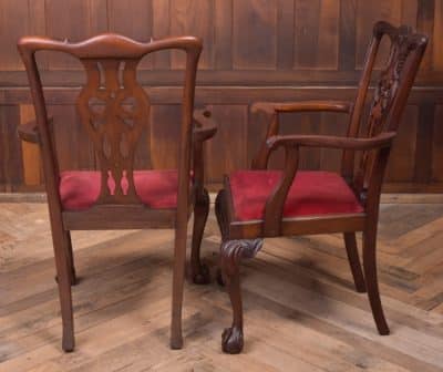 Set Of 8 Mahogany Chippendale Style Dining Chairs SAI1958 - Image 7