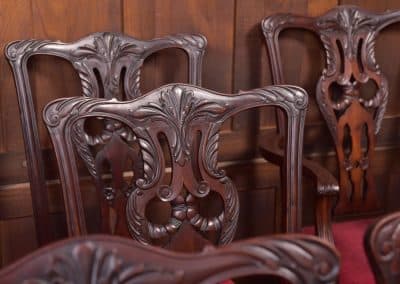 Set Of 8 Mahogany Chippendale Style Dining Chairs SAI1958 - Image 6