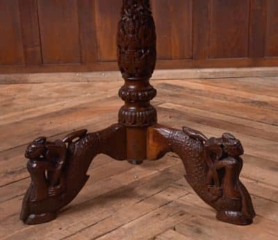 Burmese Carved Occasional Table SAI2079 - Image 10