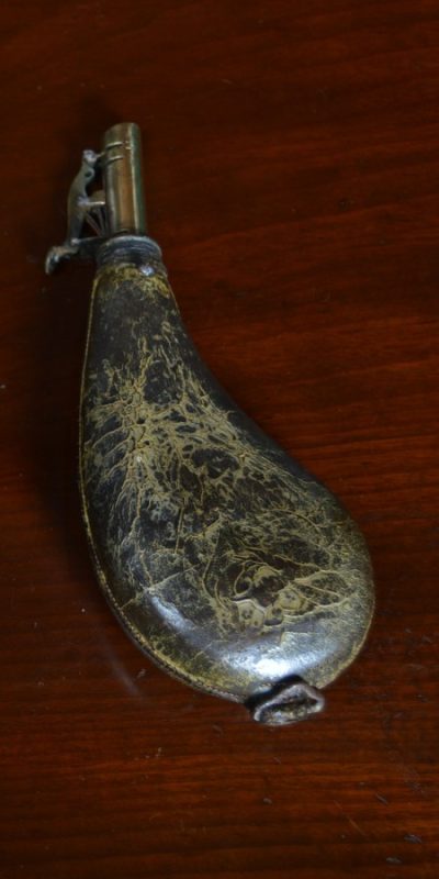 19th Century Leather Powder Flask SAI3138 - Image 7