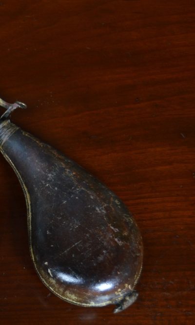 19th Century Leather Powder Flask SAI3138 - Image 6