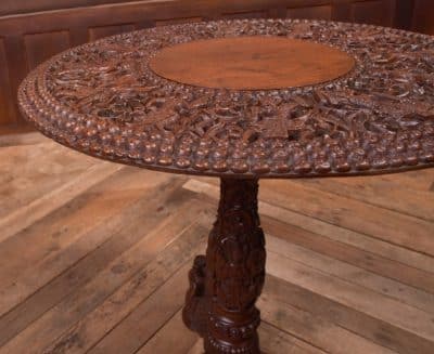 Burmese Carved Occasional Table SAI2079 - Image 8