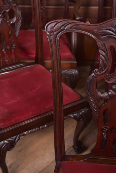 Set Of 8 Mahogany Chippendale Style Dining Chairs SAI1958 - Image 26