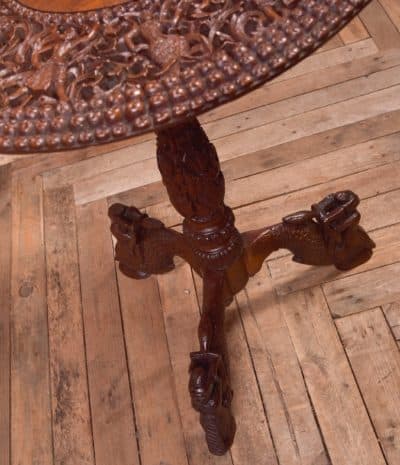 Burmese Carved Occasional Table SAI2079 - Image 7